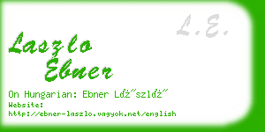 laszlo ebner business card